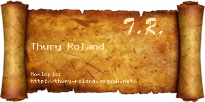 Thury Roland névjegykártya