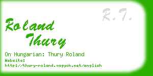 roland thury business card